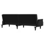 vidaXL Schlafsofa mit Armlehnen Schwarz Samt vidaXL Schlafsofa mit Armlehnen Schwarz Samt
