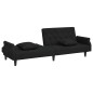 vidaXL Schlafsofa mit Armlehnen Schwarz Samt vidaXL Schlafsofa mit Armlehnen Schwarz Samt