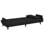 vidaXL Schlafsofa mit Armlehnen Schwarz Samt vidaXL Schlafsofa mit Armlehnen Schwarz Samt