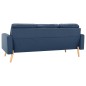 vidaXL 3-tlg. Sofagarnitur Stoff Blau vidaXL 3-tlg. Sofagarnitur Stoff Blau
