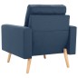 vidaXL 3-tlg. Sofagarnitur Stoff Blau vidaXL 3-tlg. Sofagarnitur Stoff Blau
