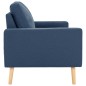 vidaXL 3-tlg. Sofagarnitur Stoff Blau vidaXL 3-tlg. Sofagarnitur Stoff Blau