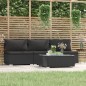 vidaXL 4-tlg. Garten-Lounge-Set mit Kissen Schwarz Poly Rattan vidaXL 4-tlg. Garten-Lounge-Set mit Kissen Schwarz Poly Rattan