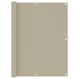 vidaXL Balkon-Sichtschutz Beige 120x600 cm Oxford-Gewebe