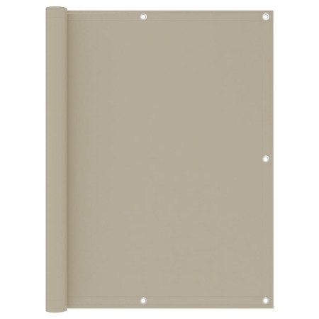 vidaXL Balkon-Sichtschutz Beige 120x600 cm Oxford-Gewebe