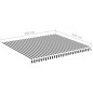 vidaXL Markisenbespannung Anthrazit und Weiß 4x3,5 m vidaXL Markisenbespannung Anthrazit und Weiß 4x3,5 m