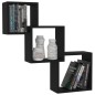 vidaXL Cube Wandregale Schwarz 68x15x68 cm Holzwerkstoff vidaXL Cube Wandregale Schwarz 68x15x68 cm Holzwerkstoff