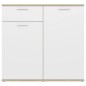 vidaXL Sideboard Weiß Sonoma-Eiche 80x36x75 cm Holzwerkstoff vidaXL Sideboard Weiß Sonoma-Eiche 80x36x75 cm Holzwerkstoff