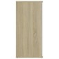 vidaXL Sideboard Weiß Sonoma-Eiche 80x36x75 cm Holzwerkstoff vidaXL Sideboard Weiß Sonoma-Eiche 80x36x75 cm Holzwerkstoff