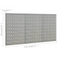 vidaXL Werkzeugwand 3 Stk. 40×58 cm Stahl vidaXL Werkzeugwand 3 Stk. 40×58 cm Stahl