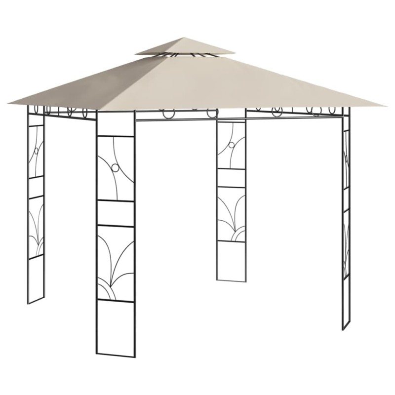 vidaXL Pavillon 3x3x2,7 m Creme 160 g/m² vidaXL Pavillon 3x3x2,7 m Creme 160 g/m²