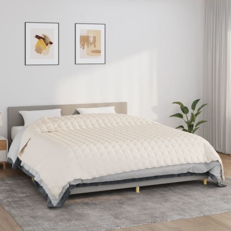 vidaXL Gewichtsdecke Hellcreme 220x260 cm 15 kg Stoff