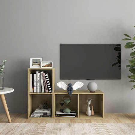 vidaXL TV-Schränke 2 Stk. Sonoma-Eiche 72x35x36,5 cm Holzwerkstoff