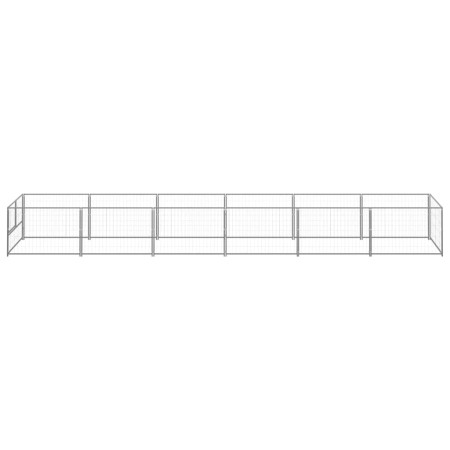 vidaXL Hundezwinger Silbern 6 m² Stahl