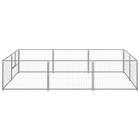 vidaXL Hundezwinger Silbern 6 m² Stahl