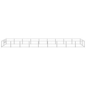 vidaXL Hundezwinger Silbern 18 m² Stahl