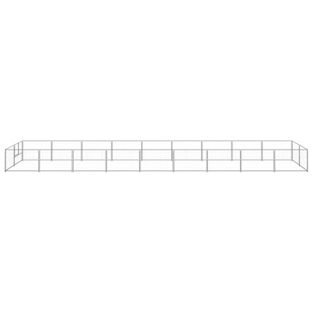 vidaXL Hundezwinger Silbern 18 m² Stahl