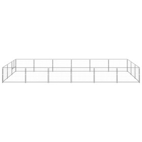 vidaXL Hundezwinger Silbern 18 m² Stahl