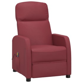 vidaXL Massagesessel Weinrot Kunstleder