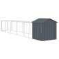 vidaXL Hundehütte mit Dach Anthrazit 117x609x123 cm Verzinkter Stahl vidaXL Hundehütte mit Dach Anthrazit 117x609x123 cm Verzinkter Stahl
