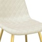 vidaXL Esszimmerstühle 2 Stk. Cremeweiß Samt vidaXL Esszimmerstühle 2 Stk. Cremeweiß Samt