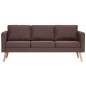 vidaXL 2-tlg. Sofagarnitur Stoff Braun vidaXL 2-tlg. Sofagarnitur Stoff Braun