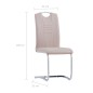 vidaXL 9-tlg. Essgruppe Kunstleder Cappuccino-Braun vidaXL 9-tlg. Essgruppe Kunstleder Cappuccino-Braun