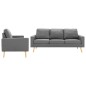 vidaXL 2-tlg. Sofagarnitur Stoff Hellgrau vidaXL 2-tlg. Sofagarnitur Stoff Hellgrau