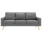 vidaXL 2-tlg. Sofagarnitur Stoff Hellgrau vidaXL 2-tlg. Sofagarnitur Stoff Hellgrau