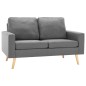 vidaXL 2-tlg. Sofagarnitur Stoff Hellgrau vidaXL 2-tlg. Sofagarnitur Stoff Hellgrau