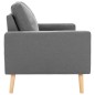 vidaXL 2-tlg. Sofagarnitur Stoff Hellgrau vidaXL 2-tlg. Sofagarnitur Stoff Hellgrau