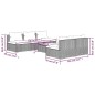vidaXL 6-tlg. Garten-Lounge-Set mit Kissen Poly Rattan Grau vidaXL 6-tlg. Garten-Lounge-Set mit Kissen Poly Rattan Grau