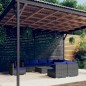 vidaXL 10-tlg. Garten-Lounge-Set mit Kissen Poly Rattan Grau vidaXL 10-tlg. Garten-Lounge-Set mit Kissen Poly Rattan Grau