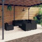 vidaXL 9-tlg. Garten-Lounge-Set mit Kissen Poly Rattan Schwarz vidaXL 9-tlg. Garten-Lounge-Set mit Kissen Poly Rattan Schwarz