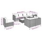 vidaXL 9-tlg. Garten-Lounge-Set mit Kissen Poly Rattan Schwarz vidaXL 9-tlg. Garten-Lounge-Set mit Kissen Poly Rattan Schwarz