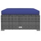 vidaXL 11-tlg. Garten-Lounge-Set mit Kissen Poly Rattan Grau vidaXL 11-tlg. Garten-Lounge-Set mit Kissen Poly Rattan Grau