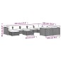 vidaXL 11-tlg. Garten-Lounge-Set mit Kissen Poly Rattan Grau vidaXL 11-tlg. Garten-Lounge-Set mit Kissen Poly Rattan Grau