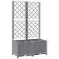 vidaXL Pflanzkübel mit Rankgitter Hellgrau 80x40x136 cm PP vidaXL Pflanzkübel mit Rankgitter Hellgrau 80x40x136 cm PP