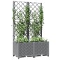 vidaXL Pflanzkübel mit Rankgitter Hellgrau 80x40x136 cm PP vidaXL Pflanzkübel mit Rankgitter Hellgrau 80x40x136 cm PP