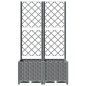 vidaXL Pflanzkübel mit Rankgitter Hellgrau 80x40x136 cm PP vidaXL Pflanzkübel mit Rankgitter Hellgrau 80x40x136 cm PP