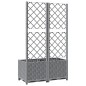 vidaXL Pflanzkübel mit Rankgitter Hellgrau 80x40x136 cm PP vidaXL Pflanzkübel mit Rankgitter Hellgrau 80x40x136 cm PP