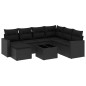 vidaXL 8-tlg. Garten-Sofagarnitur mit Kissen Schwarz Poly Rattan vidaXL 8-tlg. Garten-Sofagarnitur mit Kissen Schwarz Poly Rattan