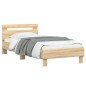 vidaXL Bettgestell ohne Matratze mit Kopfteil Sonoma-Eiche 75x190 cm vidaXL Bettgestell ohne Matratze mit Kopfteil Sonoma-Eiche 75x190 cm