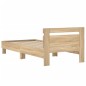 vidaXL Bettgestell ohne Matratze mit Kopfteil Sonoma-Eiche 75x190 cm vidaXL Bettgestell ohne Matratze mit Kopfteil Sonoma-Eiche 75x190 cm