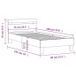 vidaXL Bettgestell ohne Matratze mit Kopfteil Sonoma-Eiche 75x190 cm vidaXL Bettgestell ohne Matratze mit Kopfteil Sonoma-Eiche 75x190 cm