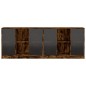 vidaXL Bücherschrank mit Türen Räuchereiche 204x37x75 cm Holzwerkstoff vidaXL Bücherschrank mit Türen Räuchereiche 204x37x75 cm Holzwerkstoff