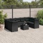 vidaXL 10-tlg. Garten-Sofagarnitur mit Kissen Schwarz Poly Rattan vidaXL 10-tlg. Garten-Sofagarnitur mit Kissen Schwarz Poly Rattan