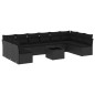 vidaXL 11-tlg. Garten-Sofagarnitur mit Kissen Schwarz Poly Rattan vidaXL 11-tlg. Garten-Sofagarnitur mit Kissen Schwarz Poly Rattan