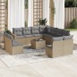 vidaXL 12-tlg. Garten-Sofagarnitur mit Kissen Beige Poly Rattan vidaXL 12-tlg. Garten-Sofagarnitur mit Kissen Beige Poly Rattan