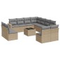 vidaXL 12-tlg. Garten-Sofagarnitur mit Kissen Beige Poly Rattan vidaXL 12-tlg. Garten-Sofagarnitur mit Kissen Beige Poly Rattan